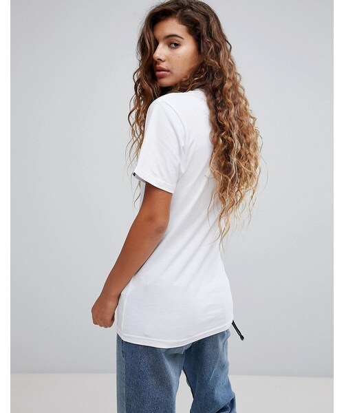 VANS(バンズ)の「Vans Oversized T-Shirt With Vans Logo In White(Tシャツ/カットソー・レディース・White・S/XS/M/L/XL)」の3枚目の写真