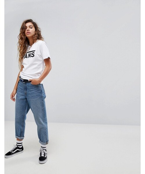VANS(バンズ)の「Vans Oversized T-Shirt With Vans Logo In White(Tシャツ/カットソー・レディース・White・S/XS/M/L/XL)」の2枚目の写真
