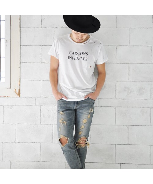 STYLISE（スタイライズ）の「デストロイデニム / MODEL.1 [STS-DESTROY-1-PNT]（デニムパンツ・メンズ・ブルー・S（28inc）/M（30inc）/L（32inc）/XL（34inc））」の5枚目の写真