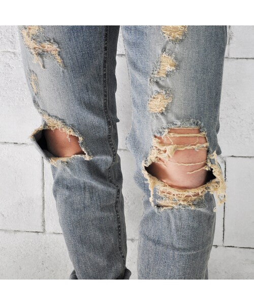 STYLISE（スタイライズ）の「デストロイデニム / MODEL.1 [STS-DESTROY-1-PNT]（デニムパンツ・メンズ・ブルー・S（28inc）/M（30inc）/L（32inc）/XL（34inc））」の8枚目の写真