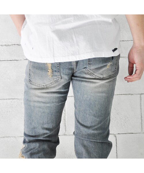 STYLISE（スタイライズ）の「デストロイデニム / MODEL.1 [STS-DESTROY-1-PNT]（デニムパンツ・メンズ・ブルー・S（28inc）/M（30inc）/L（32inc）/XL（34inc））」の11枚目の写真