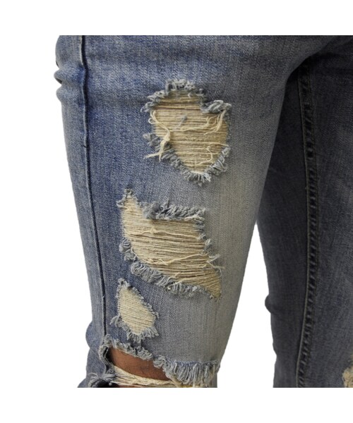 STYLISE（スタイライズ）の「デストロイデニム / MODEL.1 [STS-DESTROY-1-PNT]（デニムパンツ・メンズ・ブルー・S（28inc）/M（30inc）/L（32inc）/XL（34inc））」の19枚目の写真