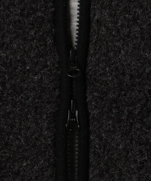 COLD BREAKER（コールドブレーカー）の「ノーカラーボアブルゾン/COLD BREAKER(コールド ブレーカー)（ジャケット/アウター・BLACK/MOCCA/CREAM・3XS）」の6枚目の写真