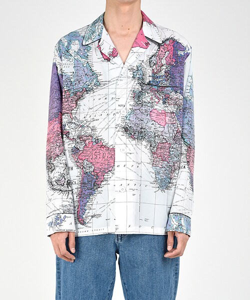 7,380円ラッドミュージシャン パジャマシャツ 地図