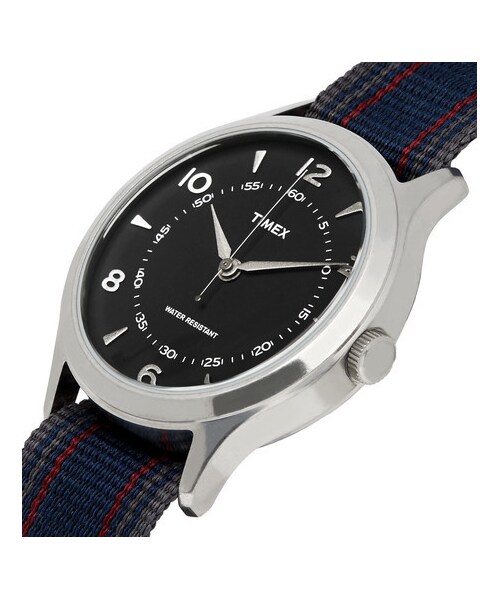 TIMEX（タイメックス）の「Timex Whitney Village Stainless Steel And Striped Grosgrain Watch（アナログ腕時計・メンズ・Blue・one size）」の5枚目の写真
