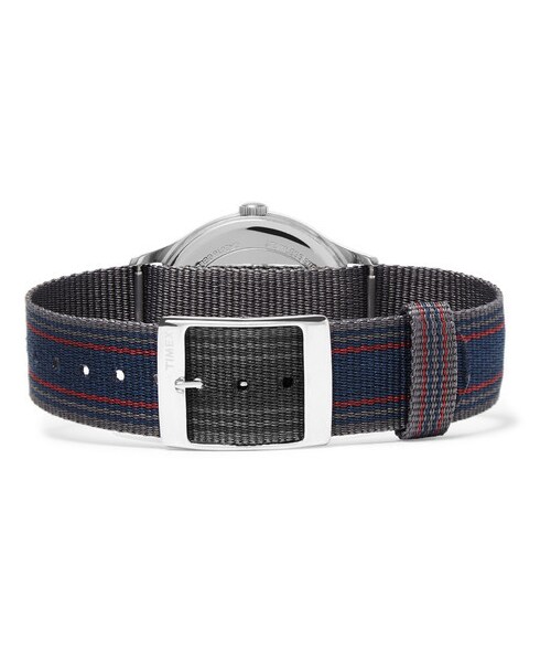 TIMEX（タイメックス）の「Timex Whitney Village Stainless Steel And Striped Grosgrain Watch（アナログ腕時計・メンズ・Blue・one size）」の3枚目の写真