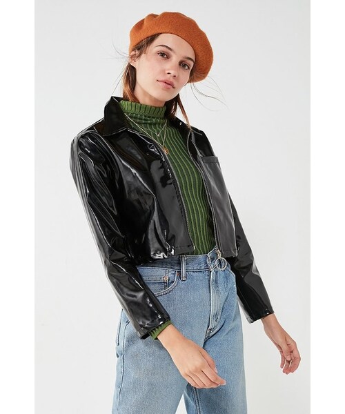 Unif,UNIF Gia Patent Cropped Jacket - WEAR