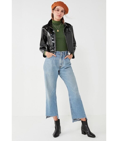 UNIF（ユニフ）の「UNIF Gia Patent Cropped Jacket（ライダース 