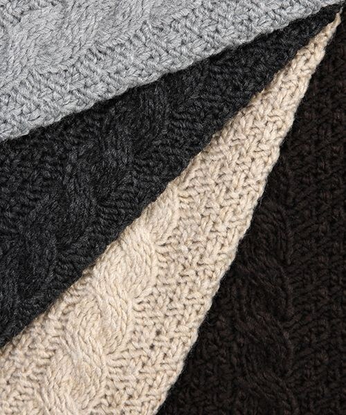 studio CLIP（スタディオクリップ）の「3ゲージケーブルビッグカーディガン（トップス・ライトグレー/チャコール/ベージュ/ダークブラウン）」の17枚目の写真