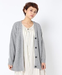 studio CLIP | 3ゲージケーブルビッグカーディガン(トップス)