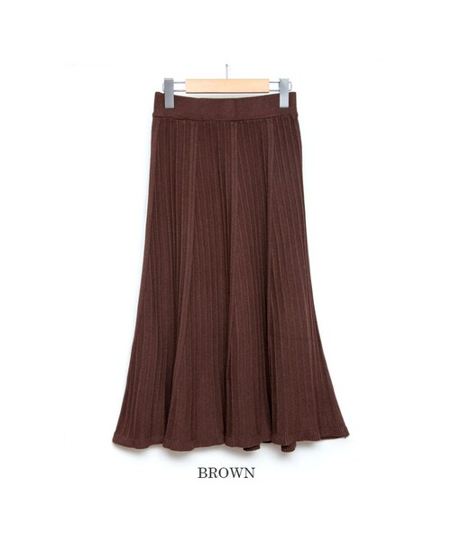 Sheson（シーズン）の「Sheson(シーズン)セレクト リブニットロングスカート（スカート・レディース・ベージュ/グレー/ブラウン/ブラック・Mサイズ）」の4枚目の写真