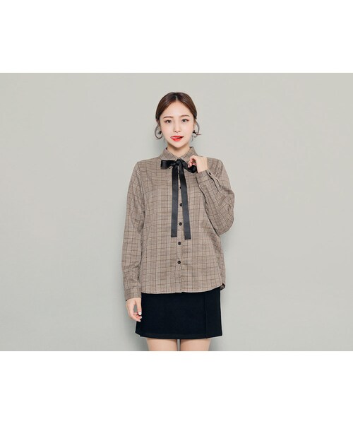 HOTPING（ホッピン）の「ストラップSETタータンチェックシャツ（シャツ