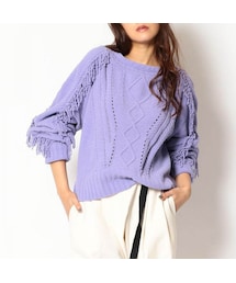 NINE | NINE モール糸ケーブルプルオーバー(ニット/セーター)