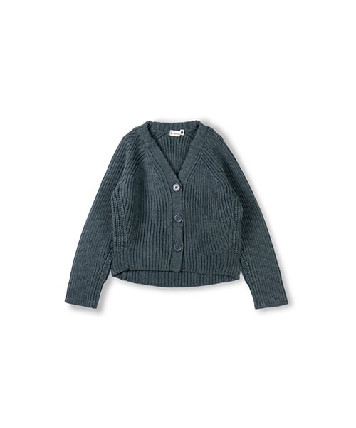 BRANSHES（ブランシェス）の「ニットカーディガン（カーディガン/ボレロ・キッズ・チャコールグレー/オフホワイト・ＳＳ～ＸＬ）」の2枚目の写真