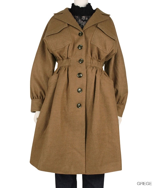 RANDA（ランダ）の「【2017AW新作】レディウエストマークコート/BB0856/Z1[1115]（ジャケット/アウター・レディース・ブラック/ブラウン/グレージュ・0/1）」の3枚目の写真