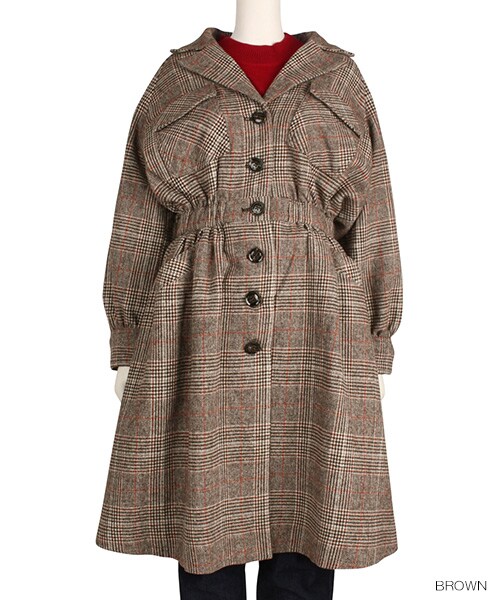 RANDA（ランダ）の「【2017AW新作】レディウエストマークコート/BB0856/Z1[1115]（ジャケット/アウター・レディース・ブラック/ブラウン/グレージュ・0/1）」の2枚目の写真