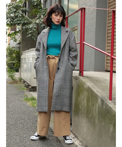 jouetie ジュエティ チェックロングコート jouetie（ジュエティ）の「グレンチェックロングコート（）」 - WEAR