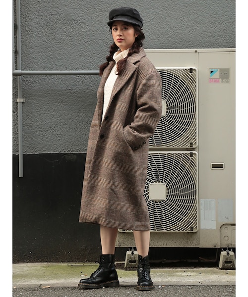 jouetie ジュエティ チェックロングコート jouetie（ジュエティ）の「グレンチェックロングコート（）」 - WEAR