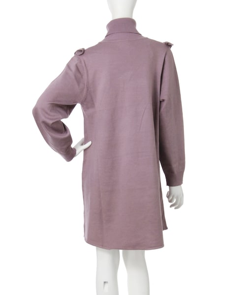 merry jenny（メリージェニー）の「スクエアフリルニットワンピース（ワンピース/ドレス・レディース・アイボリー/ブラック/パープル・F）」の6枚目の写真