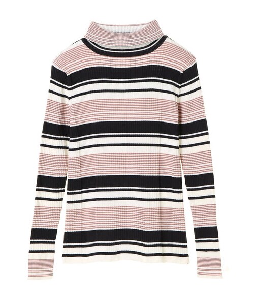 AMERICAN HOLIC（アメリカンホリック）の「20col タートルネックニットプルオーバー（トップス・オフホワイト/杢グレー/ブラック/ピンク/レッド/オレンジ/イエロー/マスタード/グリーン/ロイヤルブルー/ネイビー/パープル/ディープパープル/マルチ/ベージュミクスチャー/ダークグリーン/ボーダー/ボーダーアイボリー/ボーダーキャメル・M/L）」の20枚目の写真