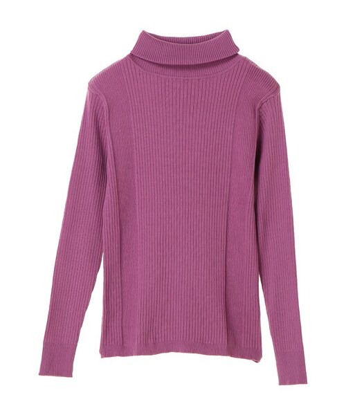 AMERICAN HOLIC（アメリカンホリック）の「20col タートルネックニットプルオーバー（トップス・オフホワイト/杢グレー/ブラック/ピンク/レッド/オレンジ/イエロー/マスタード/グリーン/ロイヤルブルー/ネイビー/パープル/ディープパープル/マルチ/ベージュミクスチャー/ダークグリーン/ボーダー/ボーダーアイボリー/ボーダーキャメル・M/L）」の17枚目の写真