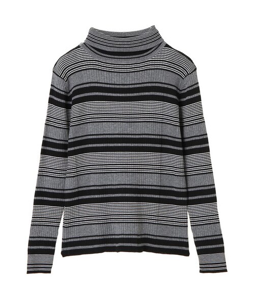 AMERICAN HOLIC（アメリカンホリック）の「20col タートルネックニットプルオーバー（トップス・オフホワイト/杢グレー/ブラック/ピンク/レッド/オレンジ/イエロー/マスタード/グリーン/ロイヤルブルー/ネイビー/パープル/ディープパープル/マルチ/ベージュミクスチャー/ダークグリーン/ボーダー/ボーダーアイボリー/ボーダーキャメル・M/L）」の19枚目の写真