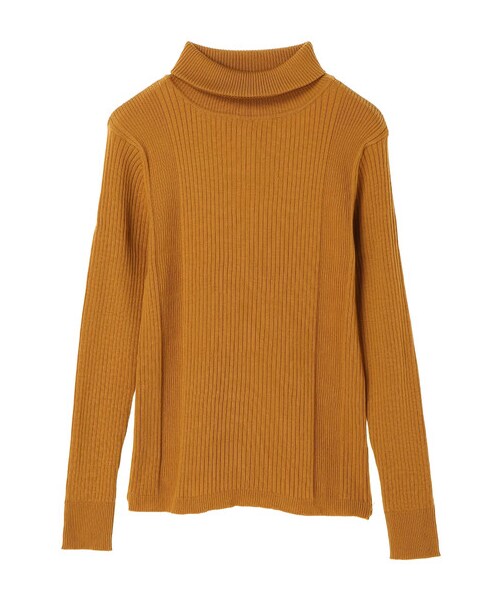 AMERICAN HOLIC（アメリカンホリック）の「20col タートルネックニットプルオーバー（トップス・オフホワイト/杢グレー/ブラック/ピンク/レッド/オレンジ/イエロー/マスタード/グリーン/ロイヤルブルー/ネイビー/パープル/ディープパープル/マルチ/ベージュミクスチャー/ダークグリーン/ボーダー/ボーダーアイボリー/ボーダーキャメル・M/L）」の12枚目の写真