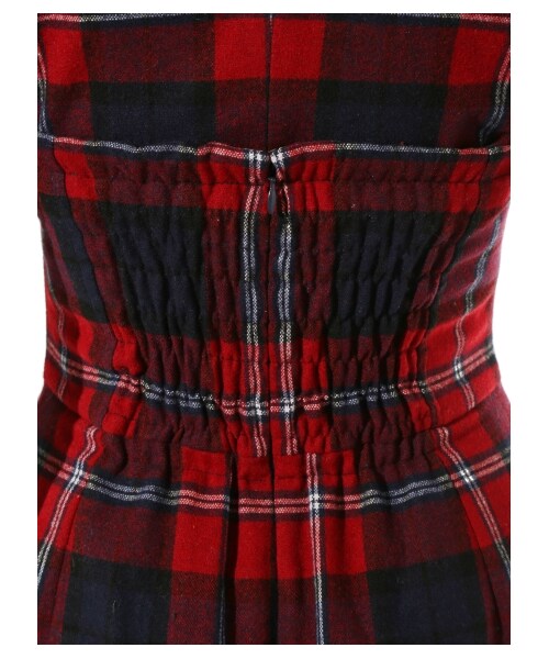 SNIDEL（スナイデル）の「チェックレイヤードベアワンピース（ベア  