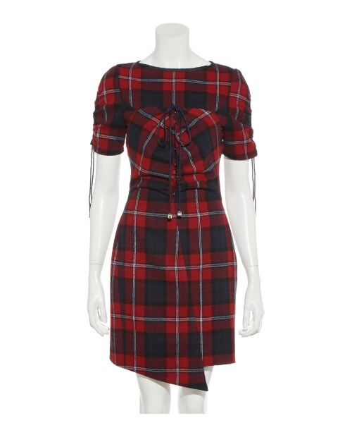 Dolce&Gabbana　チューブトップ　ワンピース　ドレス　チェック柄 Dolce&Gabbana チューブトップ ワンピース ドレス チェック柄 【公式通販】