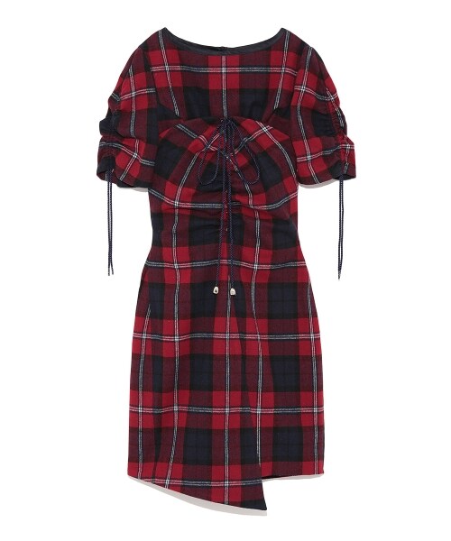 SNIDEL（スナイデル）の「チェックレイヤードベアワンピース（ベア