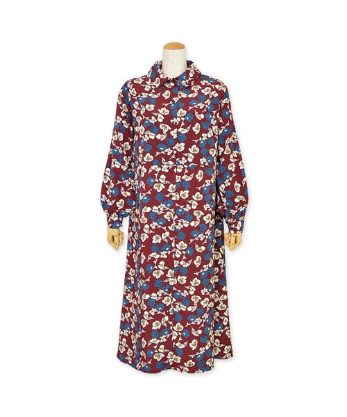 flower(フラワー)の「wonderful flower onepiece ~ワンダフルフラワーワンピース(ワンピース・レディース・beige/red・FREE)」の2枚目の写真