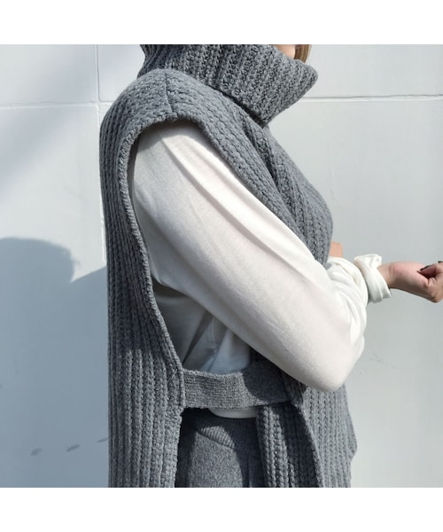 新品■21AW kolor ハイネック ドッキングニット 1 グレー kolor - 新品□21AW kolor ハイネック ドッキングニット 1 グレーの