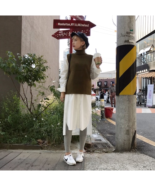 ラッセルノ　薄手アウターハイネック＆パンツセット 1.jpg