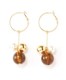 GRL | ゴールドフープパールモチーフピアス(ピアス（両耳用）)