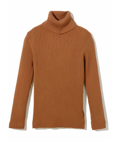 GRL（グレイル）の「タートルネックリブニットトップス（ニット/セーター・レディース・ブラック/オフホワイト/グレー/ピンク/グリーン/ボルドー/キャメル/ダークピンク/レッド/パープル/ブラウン・M）」の4枚目の写真