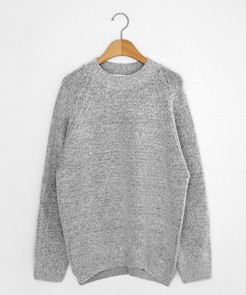 DHOLIC（ディーホリック）の「アンバランスヘムラグランニットプルオーバー（ニット/セーター・レディース・イエロー/ホワイト/グレー/ピンク/ブラウン/ブラック・FREE）」の4枚目の写真