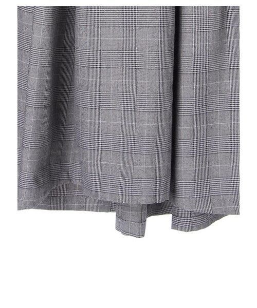 SEVENDAYS=SUNDAY（セブンデイズサンデイ）の「グレンチェックイレギュラーヘムスカート（スカート・グレー/ブラウン・F）」の5枚目の写真