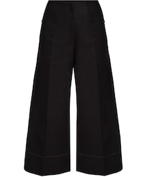 LEMAIRE | LEMAIRE Cotton and linen-blend wide-leg cropped trousers(その他パンツ)