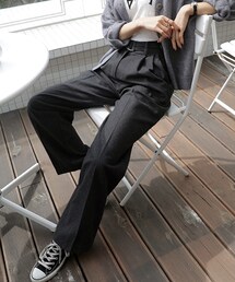 DHOLIC | DリングベルトSETウール混ワイドパンツ(その他パンツ)