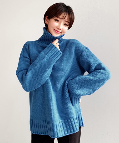 DHOLIC（ディーホリック）の「ウール混タートルネックニットプル