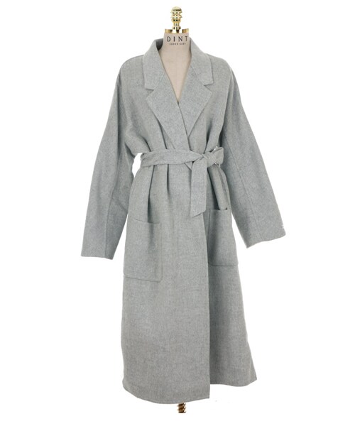 DINT(ディント)の「ロショルカラーロングコート(ベルトset)(チェスターコート・レディース・Black/Grey/Beige/Pink/Green・one(44~66size))」の2枚目の写真