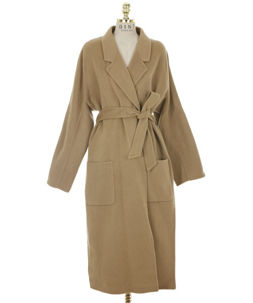 DINT(ディント)の「ロショルカラーロングコート(ベルトset)(チェスターコート・レディース・Black/Grey/Beige/Pink/Green・one(44~66size))」の3枚目の写真