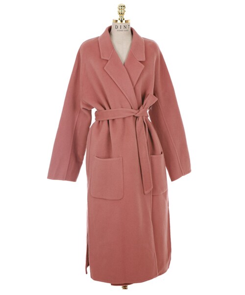 DINT(ディント)の「ロショルカラーロングコート(ベルトset)(チェスターコート・レディース・Black/Grey/Beige/Pink/Green・one(44~66size))」の5枚目の写真