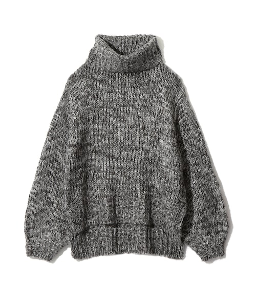 GRL（グレイル）の「ボリュームスリーブタートルニットトップス（ニット/セーター・レディース・ベージュ/キャメル/ブラック/ブラックミックス/ピンク・F）」の3枚目の写真