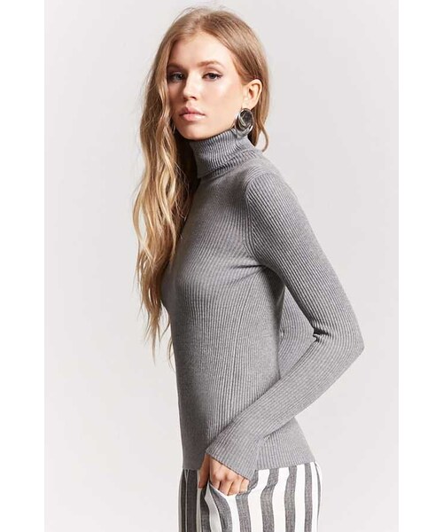 FOREVER 21（フォーエバー トゥエンティーワン）の「FOREVER 21 Ribbed Turtleneck Sweater（ニット/セーター・レディース・Black/Green/White/Purple・Small/Medium/Large）」の15枚目の写真
