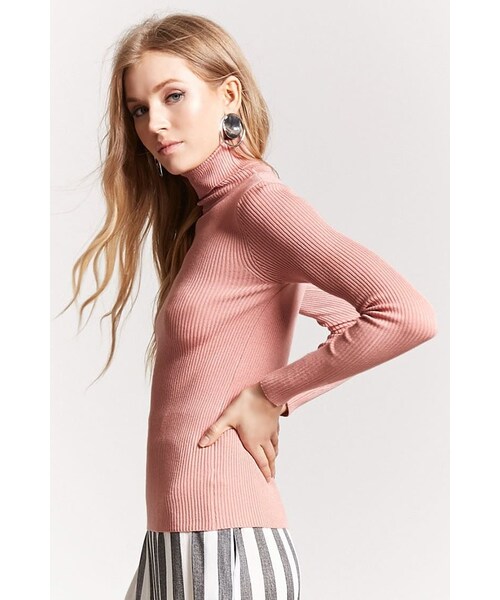 FOREVER 21（フォーエバー トゥエンティーワン）の「FOREVER 21 Ribbed Turtleneck Sweater（ニット/セーター・レディース・Black/Green/White/Purple・Small/Medium/Large）」の12枚目の写真