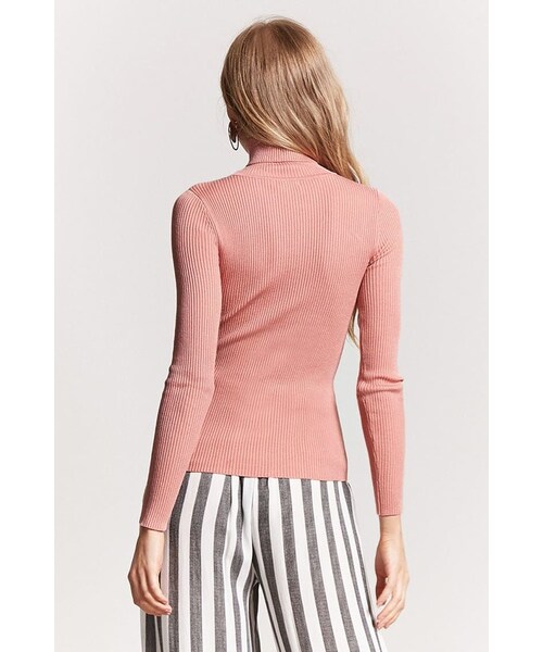 FOREVER 21（フォーエバー トゥエンティーワン）の「FOREVER 21 Ribbed Turtleneck Sweater（ニット/セーター・レディース・Black/Green/White/Purple・Small/Medium/Large）」の5枚目の写真