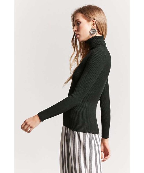 FOREVER 21（フォーエバー トゥエンティーワン）の「FOREVER 21 Ribbed Turtleneck Sweater（ニット/セーター・レディース・Black/Green/White/Purple・Small/Medium/Large）」の19枚目の写真