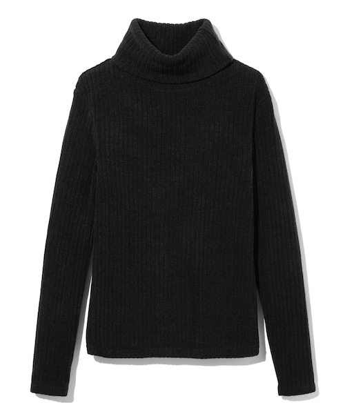 GRL（グレイル）の「タートルネックリブニットトップス（ニット/セーター・レディース・ブラック/グレー/ボルドー/チャコール/オフホワイト/モカ/グリーン・M）」の3枚目の写真