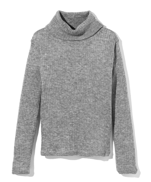 GRL（グレイル）の「タートルネックリブニットトップス（ニット/セーター・レディース・ブラック/グレー/ボルドー/チャコール/オフホワイト/モカ/グリーン・M）」の4枚目の写真